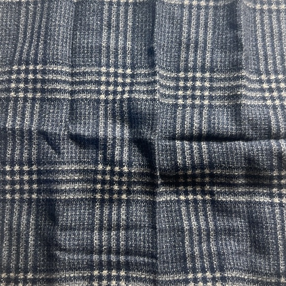 brunello cucinelli Plaid wool silk blend pocket square Men’s Size 12” Blue/Gray - Picture 2 of 7